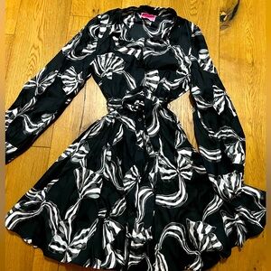 Black and white Kate Spade button front dress